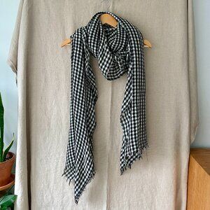 Urban Outfitters Scarf | Black and White Checkered, lightweight